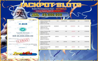 Bukti Kemenangan Member Setia Kami SK***8* Sebesar Rp 25.000.000 di Permainan gate of olympus 1000