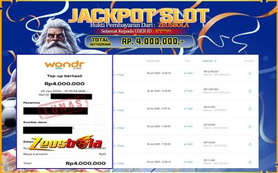 Bukti Kemenangan Member Setia Kami R*J**99 Sebesar Rp 4.000.000 di Permainan PG
