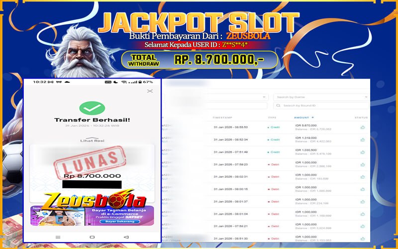 Bukti Kemenangan Member Setia Kami Z**S**4* Sebesar Rp 8.700.000 di Permainan STARLIGHT PRINCESS 1000