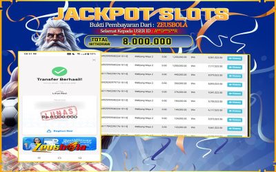 Bukti Kemenangan Member Setia Kami A**D**S**R Sebesar Rp 8.000.000 di Permainan mahjong ways 2