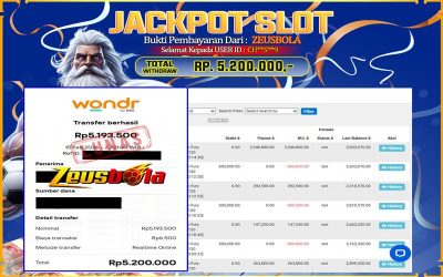Bukti Kemenangan Member Setia Kami CH**S**9 Sebesar Rp 5.200.000 di Permainan Kadita Ocean Fury
