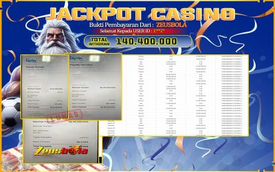 Bukti Kemenangan Member Setia Kami E**Z* Sebesar Rp 140.400.000 di Permainan Live Casino & Slots