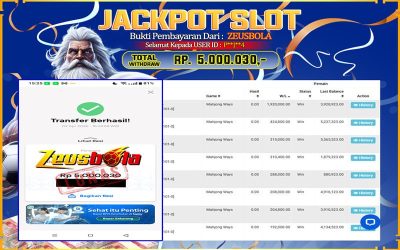 Bukti Kemenangan Member Setia Kami P**J**4 Sebesar Rp 5.000.030 di Permainan PG