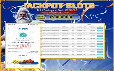 Bukti Kemenangan Member Setia Kami Y**I** Sebesar Rp 15.000.000 di Permainan Mahjong Ways 2