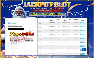 Bukti Kemenangan Member Setia Kami P**J**4 Sebesar Rp 6.400.000 di Permainan Mahjong Ways