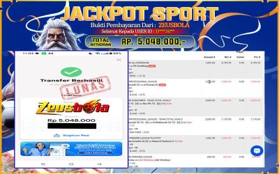 Bukti Kemenangan Member Setia Kami D***30** Sebesar Rp 5.048.000 di Permainan UBO Sports