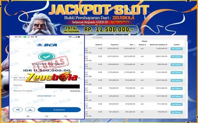 Bukti Kemenangan Member Setia Kami AL**R*Y**77 Sebesar Rp 11.500.000 di Permainan Pragmatic Direct 6