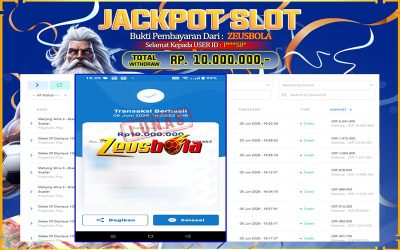 Bukti Kemenangan Member Setia Kami P***S8* Sebesar Rp 10.000.000 di Permainan Mahjong Wins 3 – Black Scatter